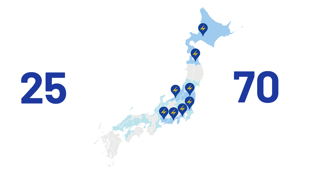 全国の大規模設備を多く担当